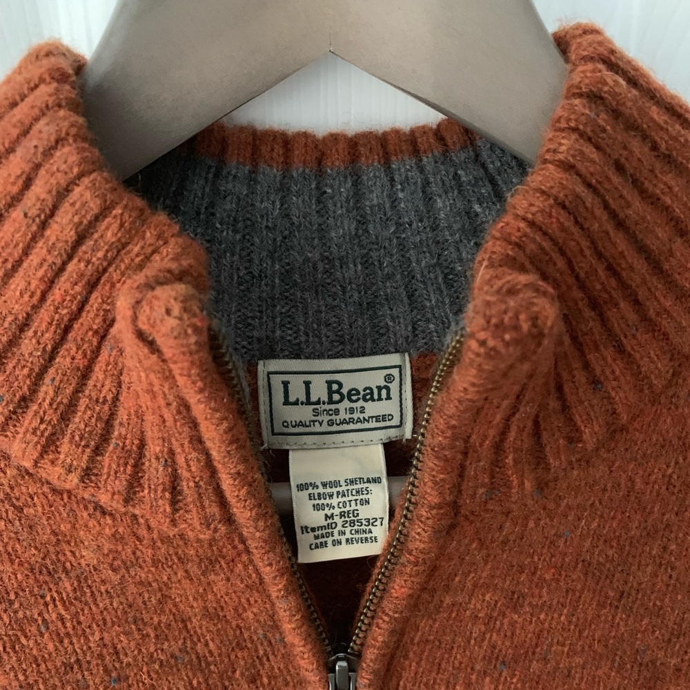 LL Bean Shetland Wool Quarter ZIP Sweater/Pullover